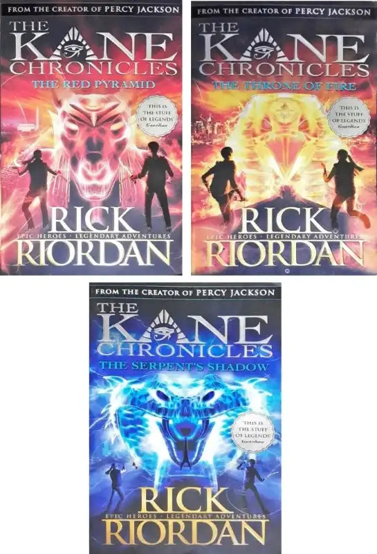 The Kane Chronicles : Set of 3 Books - The Red Pyramid; The Throne of Fire; The Serpent's Shadow
