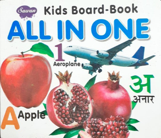 Kids Board Book All in One (English Hindi Maths)