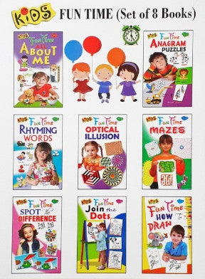 Kids Fun Time Set Of 8 Activity Books