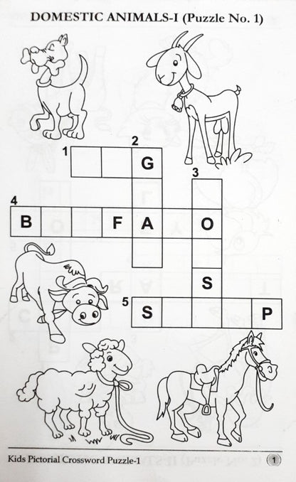 Kids Pictorial Crossword Puzzle 1