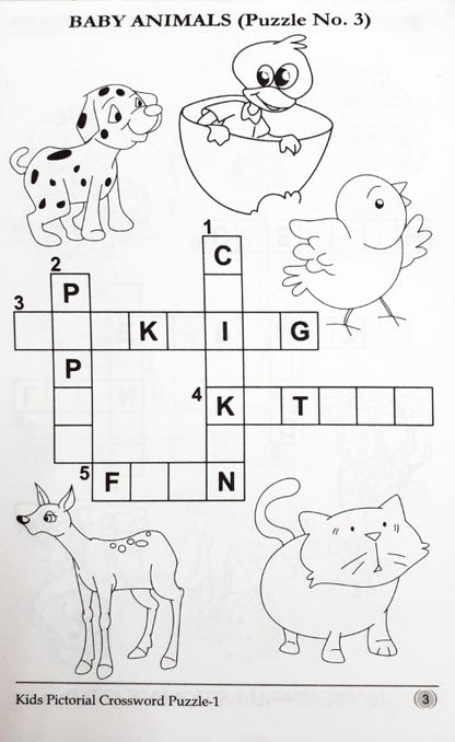 Kids Pictorial Crossword Puzzle 1