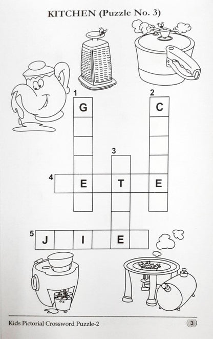 Kids Pictorial Crossword Puzzle 2