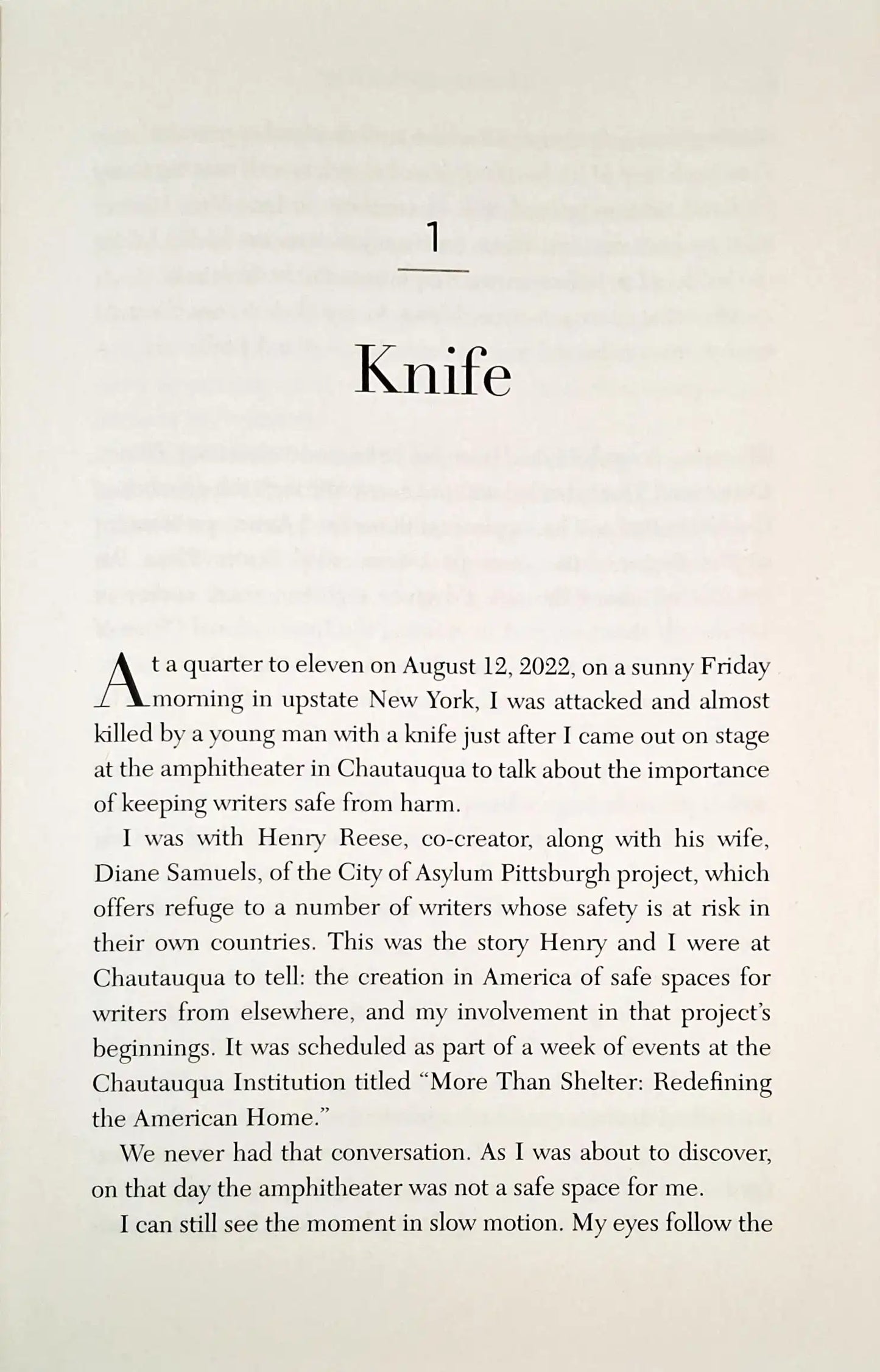 Knife : Meditations After An Attempted Murder | Hardcover