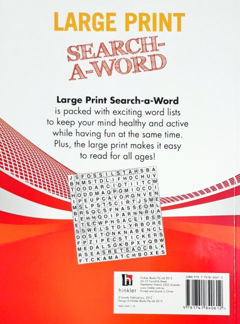 Large Print Search A Word (Red)