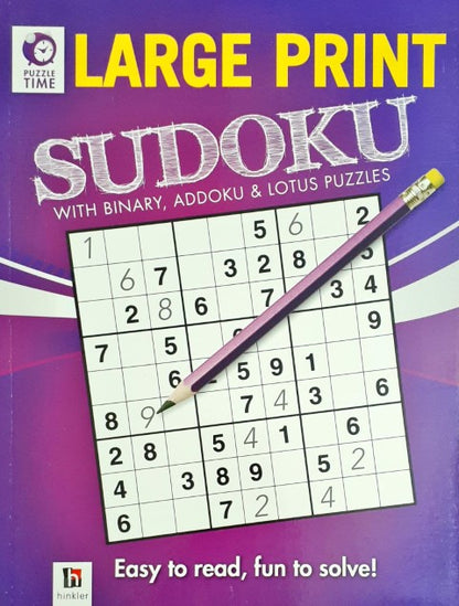 Large Print Search Sudoku (Purple)