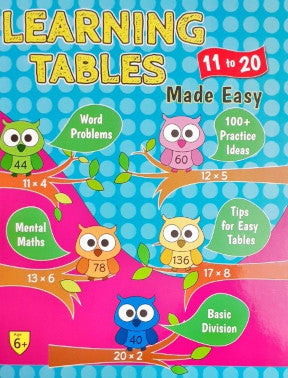 Learning Tables Made Easy 11 to 20 – Books and You