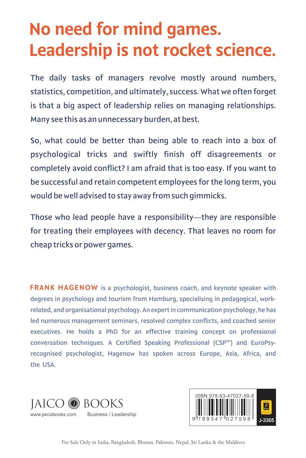 Leadership Without Mind Games