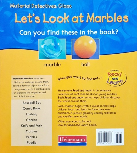 Material Detectives Glass Let's Look at Marbles