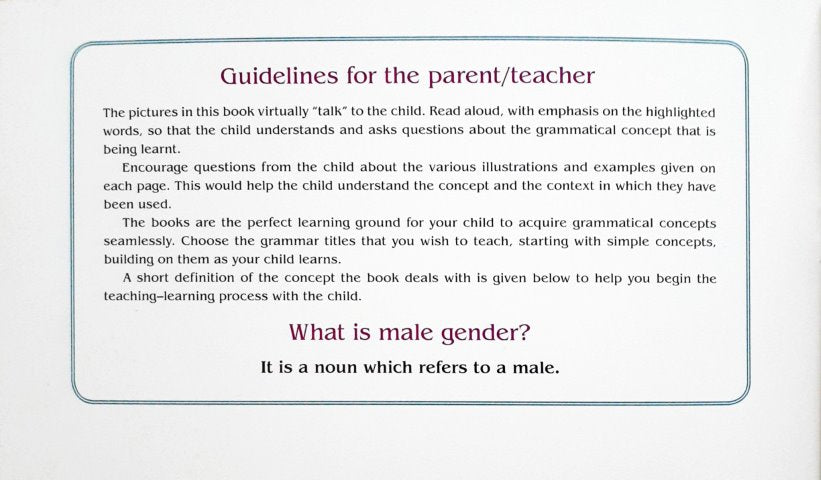 The World Of Grammar Let's Explore Male Gender