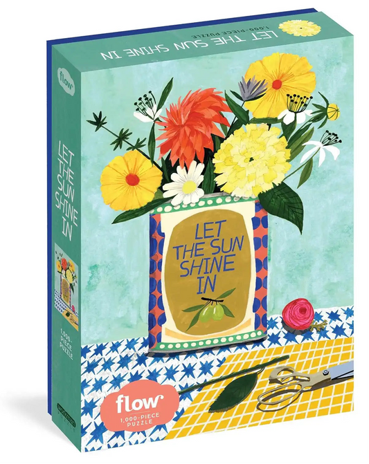 Box of a craft kit with floral design and 'Let the Sun Shine In' text