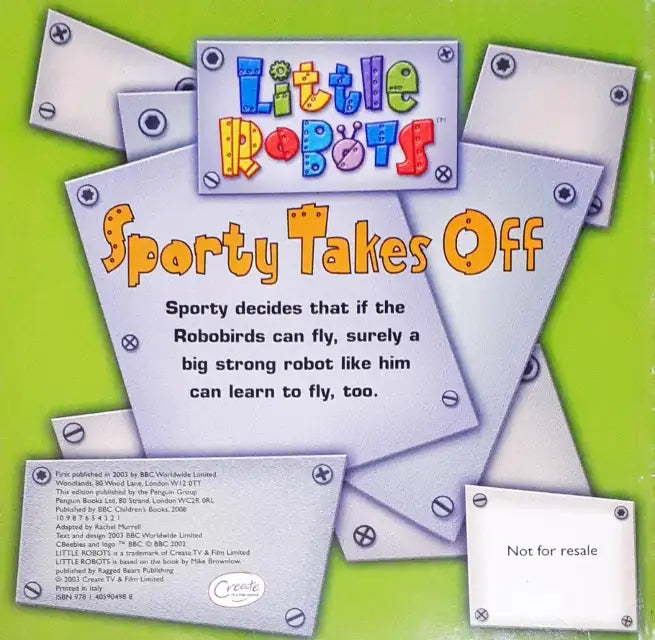 BBC Cbeebies Little Robots Sporty Takes Off (P)