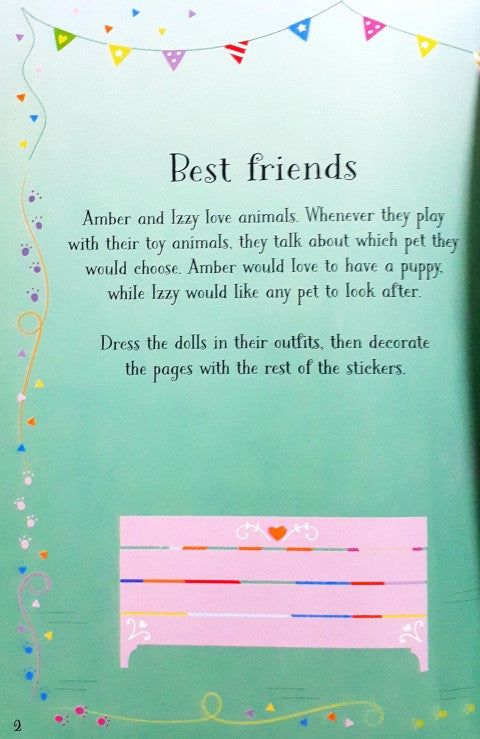 Usborne Activities Little Sticker Dolly Dressing Pets