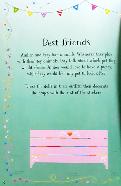 Usborne Activities Little Sticker Dolly Dressing Pets