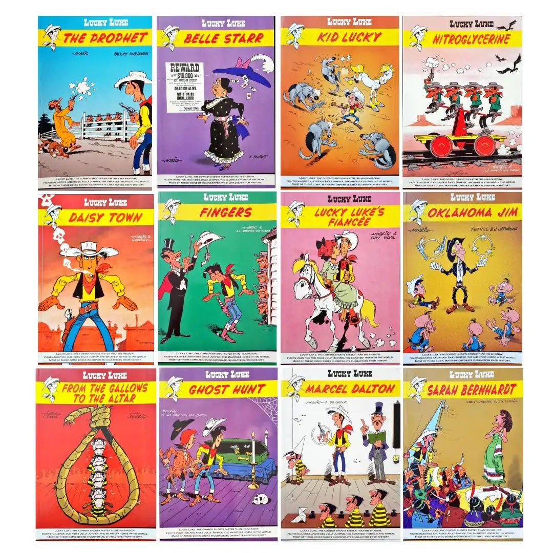 Lucky Luke Comic Collection Set of 12 Books Set 2