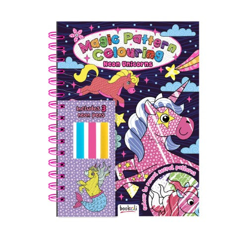 Magic Pattern Colouring Neon Unicorns (Includes 3 Neon Pens)