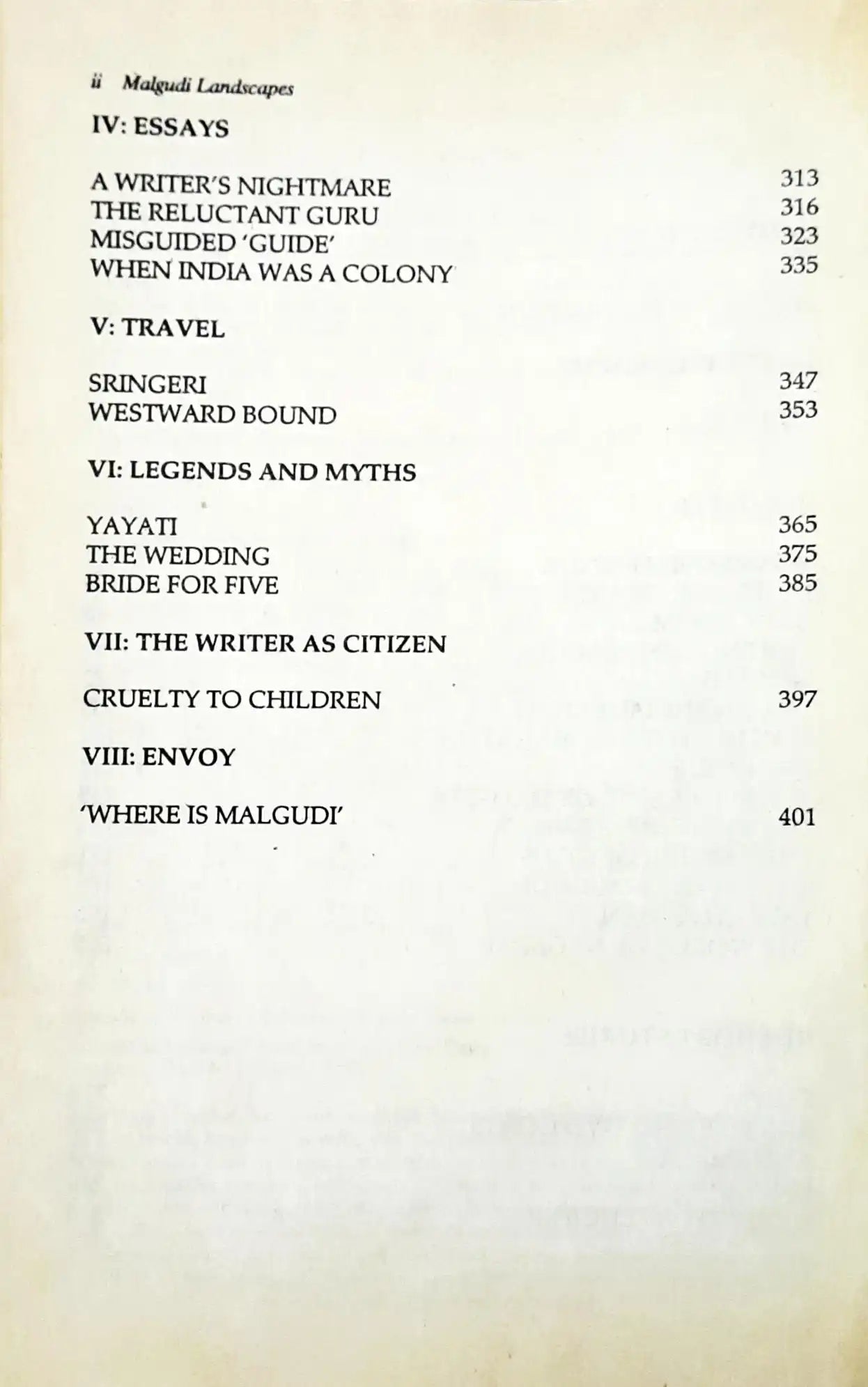 Malgudi Landscapes The Best Of R K Narayan (P)