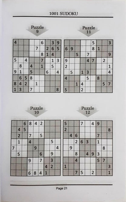 1001 Sudoku Puzzles