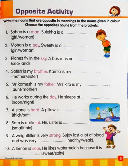 4th Activity Book English (6+)