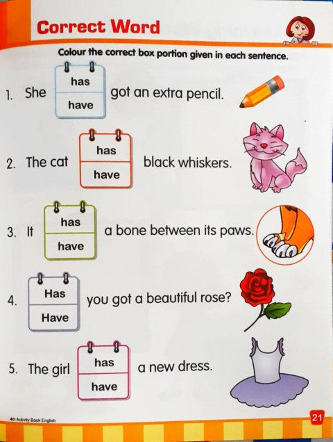 4th Activity Book English (6+)