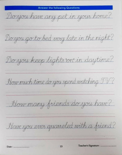 Cursive Writing Book-4