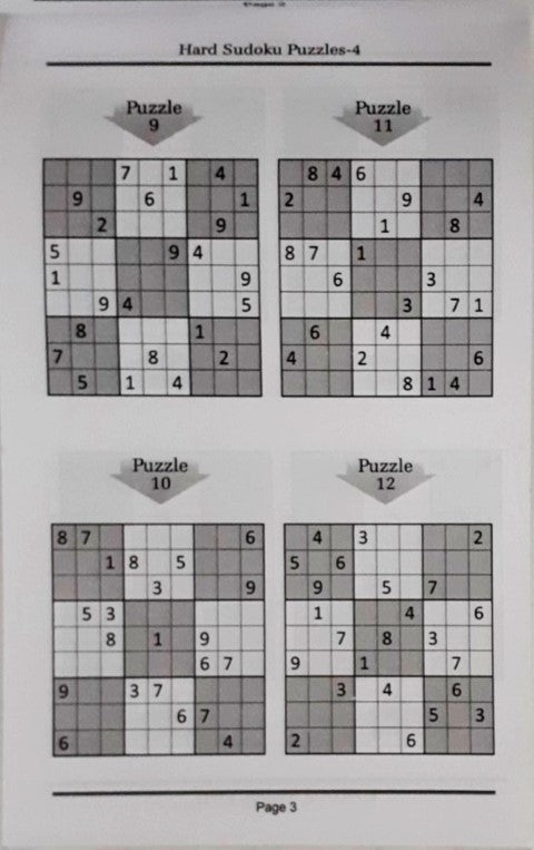 Hard Sudoku Puzzles 4