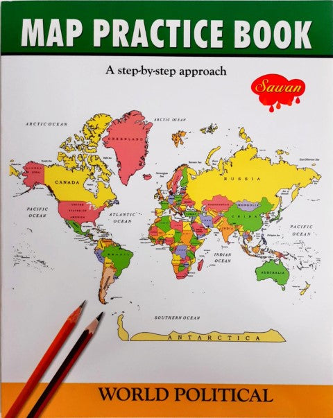Map Practice Book World Political – Books and You