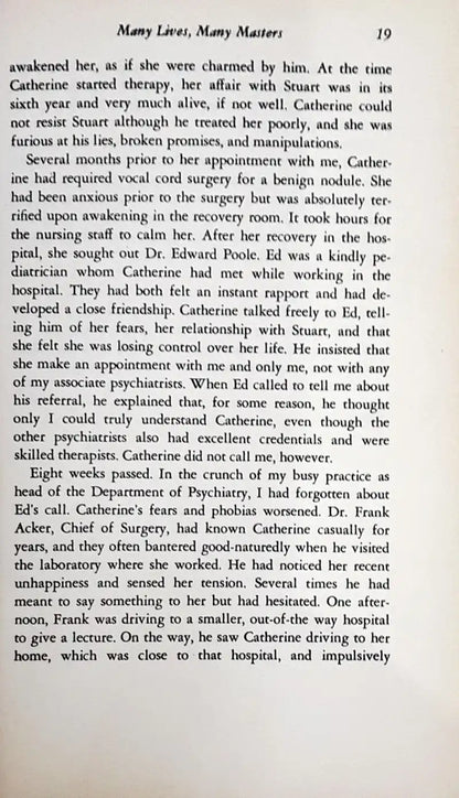 Many Lives, Many Masters: The True Story of a Prominent Psychiatrist, His Young Patient and The Past Life Therapy That Changed Both of Their Lives (P)