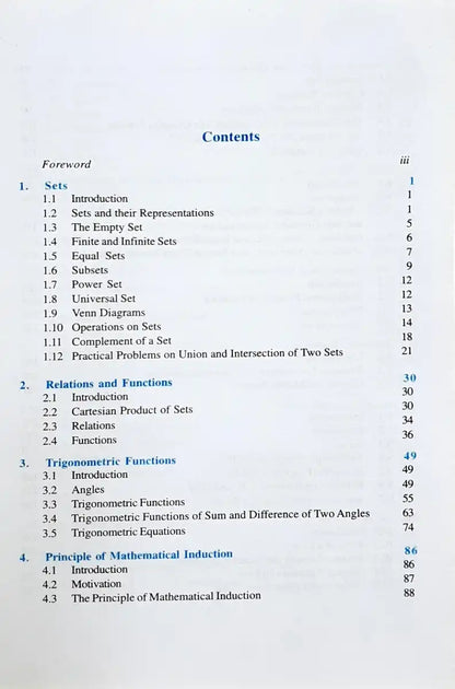 NCERT Mathematics Grade 11 : Textbook