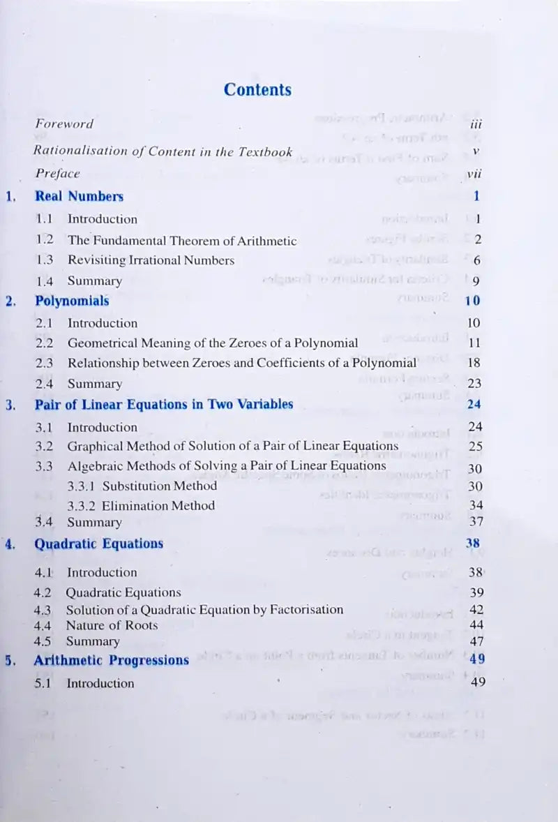 NCERT Mathematics Grade 10 : Textbook