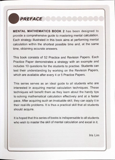 SAP Mental Mathematics Book 2 - Strategies And Process Skills To Develop Mental Calculation