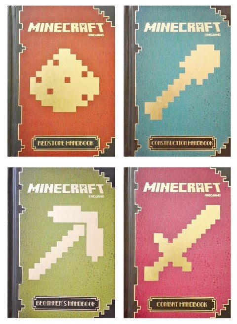 Minecraft Mojang Complete Collection Set of 4 Books Beginner's Handbook Redstone Handbook Combat Handbook Construction Handbook