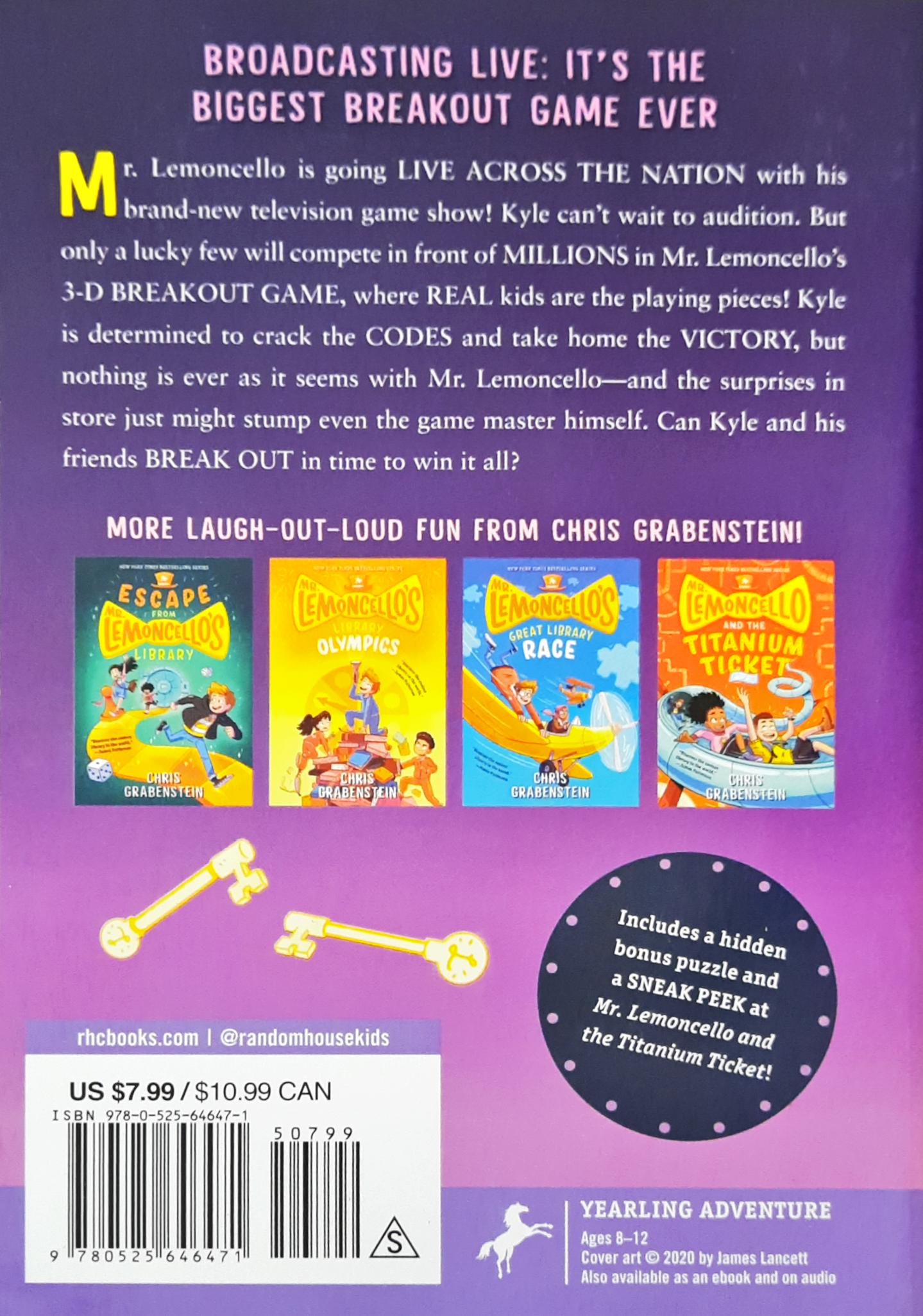 Mr Lemoncello's Library Mr Lemoncello's All Star Breakout Game