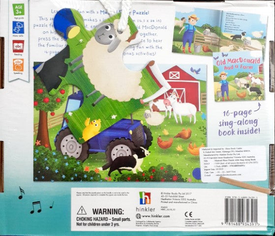 Musical Floor Puzzle With Sing Along Sound Book 28 Pieces Jigsaw Puzzle