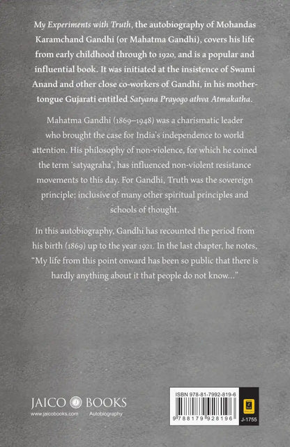 My Experiments With Truth : An Autobiography