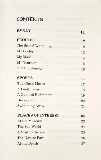 My Satellite Book of Essays | Primary Level