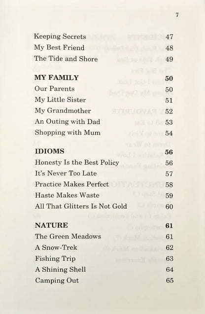 My Satellite Book of Essays | Primary Level