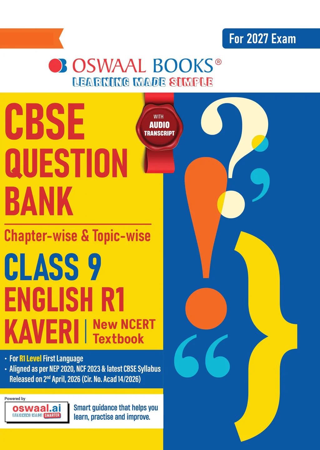 CBSE English Question Bank Chapter-wise & Topic-wise Class 9 | NCERT Textbook Kaveri | R1