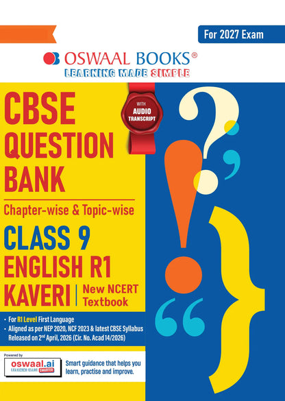 CBSE English Question Bank Chapter-wise & Topic-wise Class 9 | NCERT Textbook Kaveri | R1