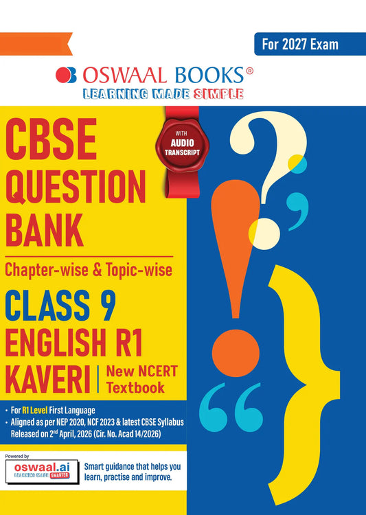 CBSE English Question Bank Chapter-wise & Topic-wise Class 9 | NCERT Textbook Kaveri | R1
