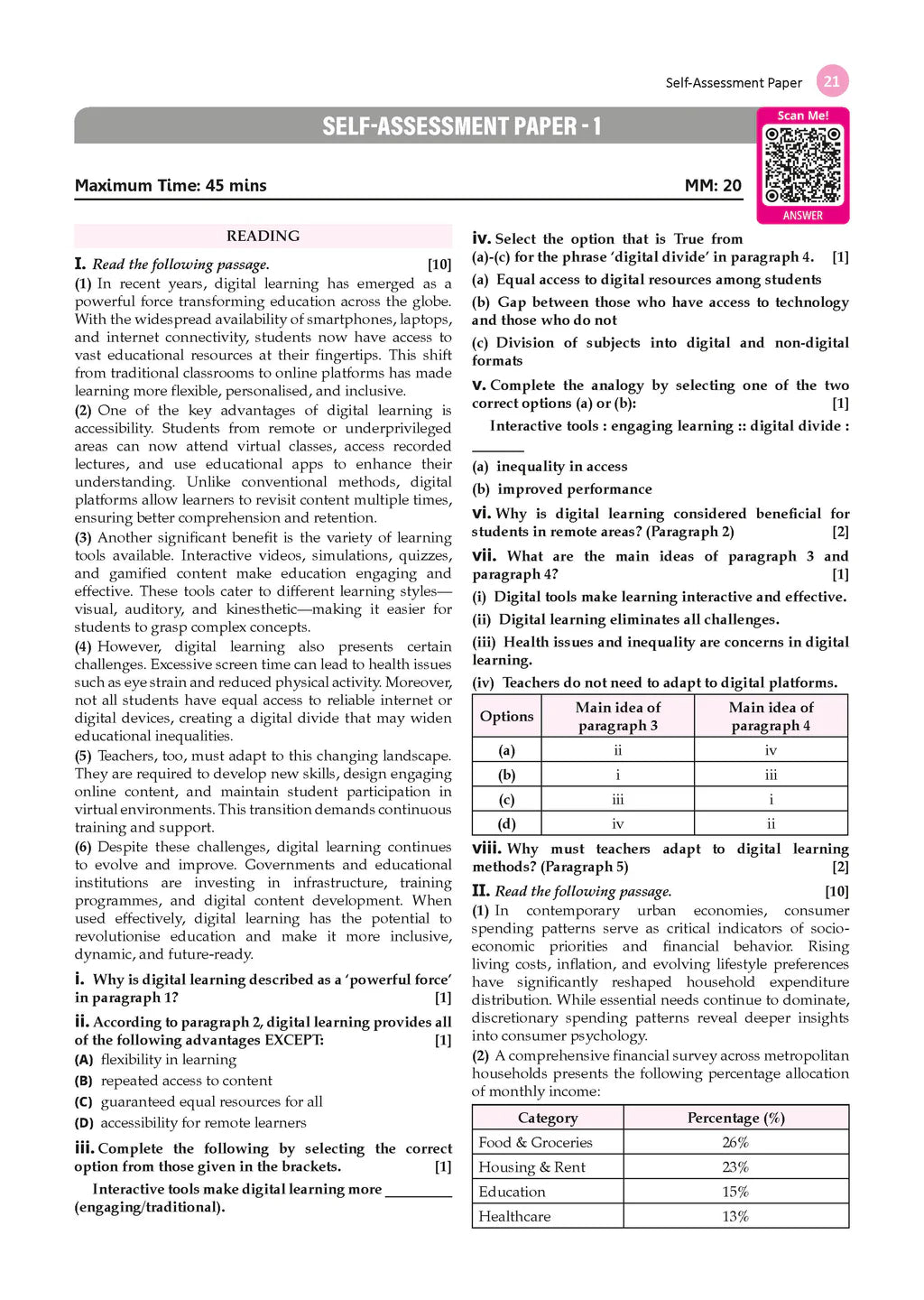 CBSE English Question Bank Chapter-wise & Topic-wise Class 9 | NCERT Textbook Kaveri | R1