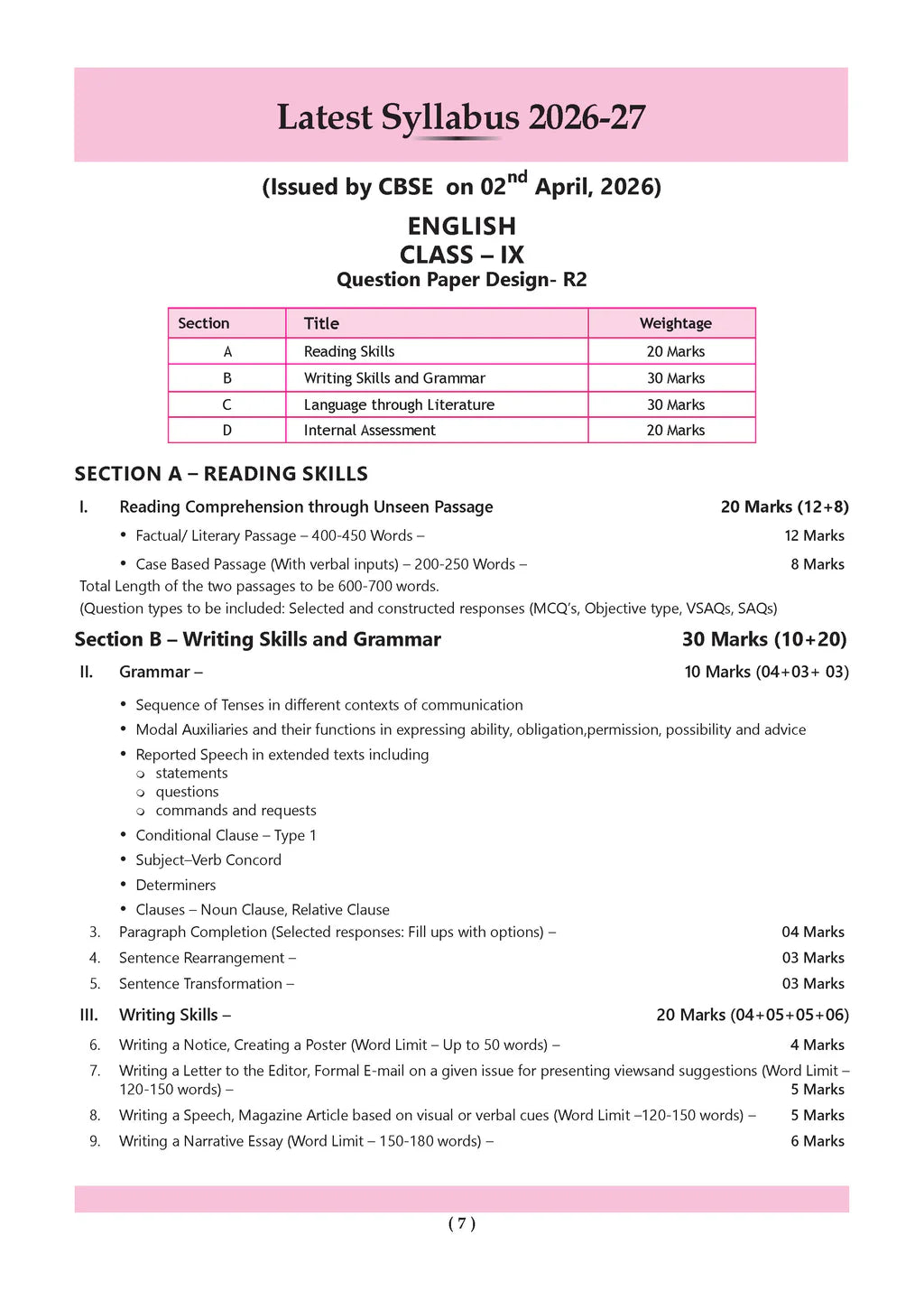 CBSE English Question Bank Chapter-wise & Topic-wise Class 9 | NCERT Textbook Kaveri | R2