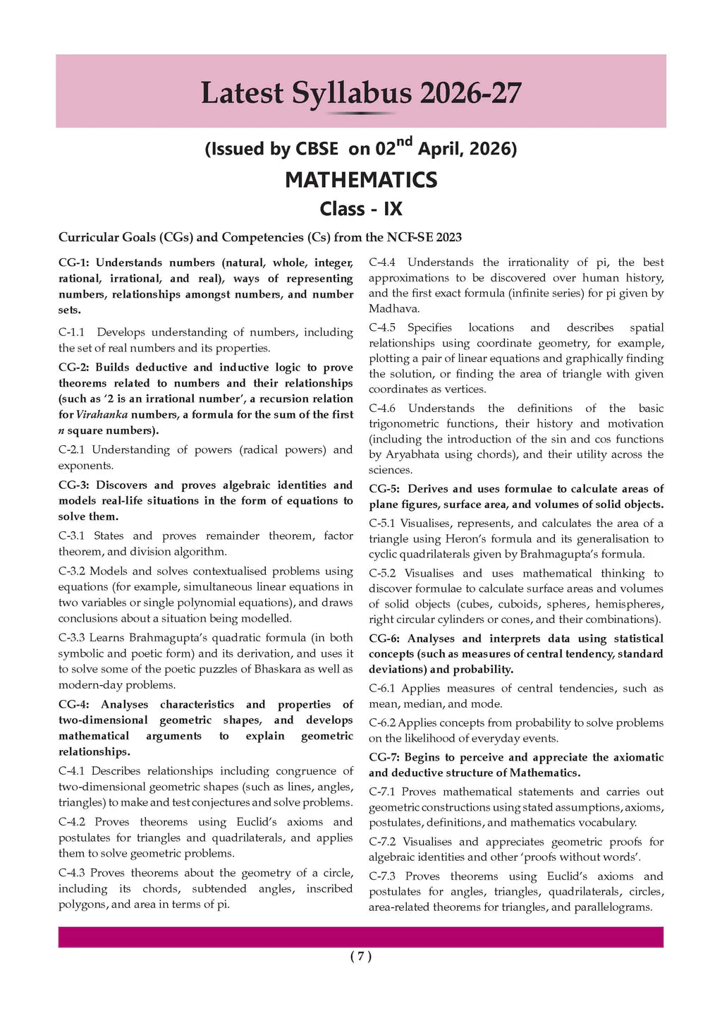 CBSE Mathematics Part-1 Question Bank Chapter-wise & Topic-wise Class 9