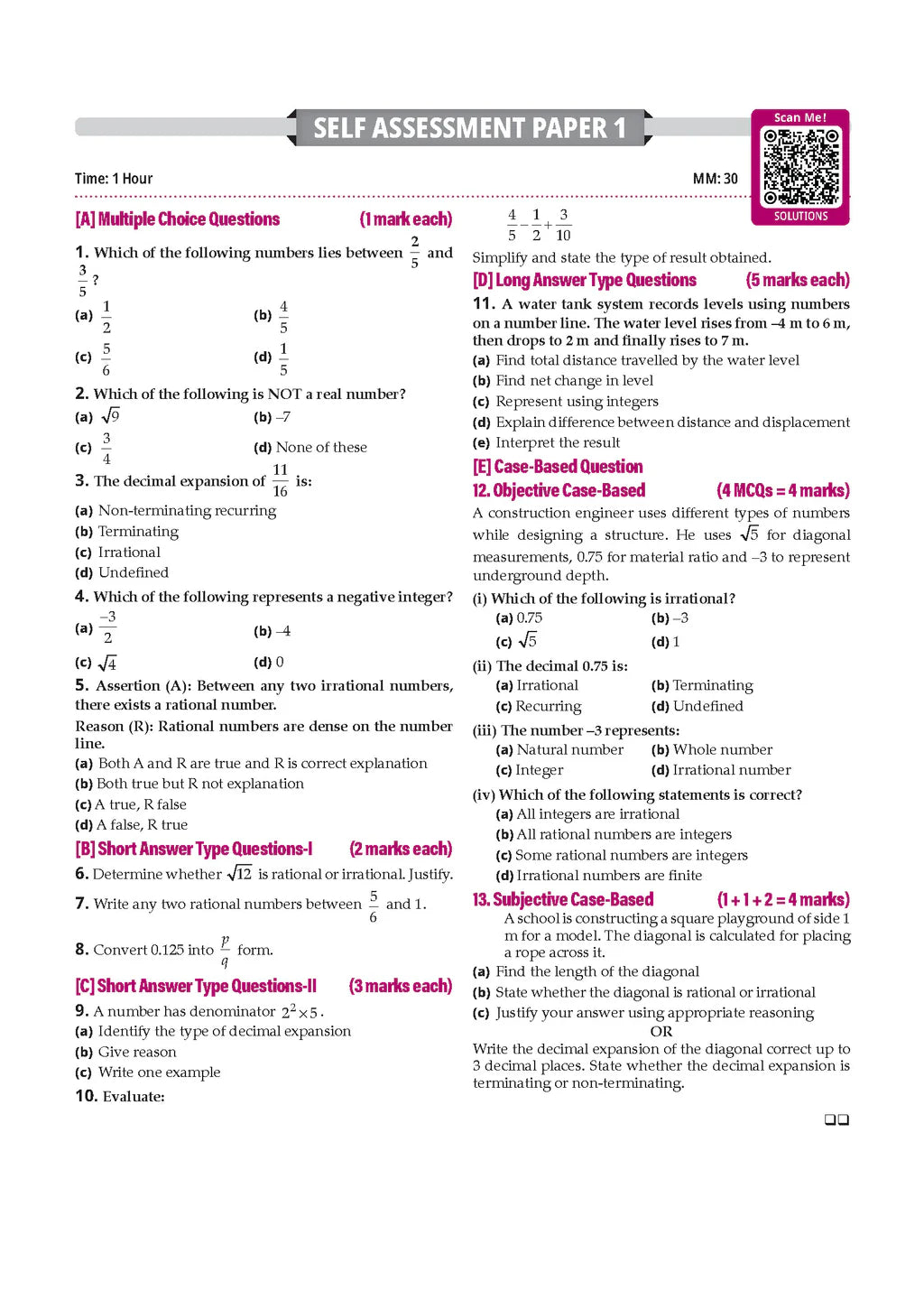 CBSE Mathematics Part-1 Question Bank Chapter-wise & Topic-wise Class 9