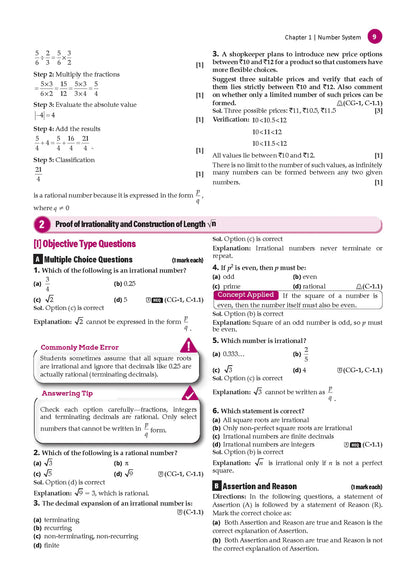 CBSE Mathematics Part-1 Question Bank Chapter-wise & Topic-wise Class 9
