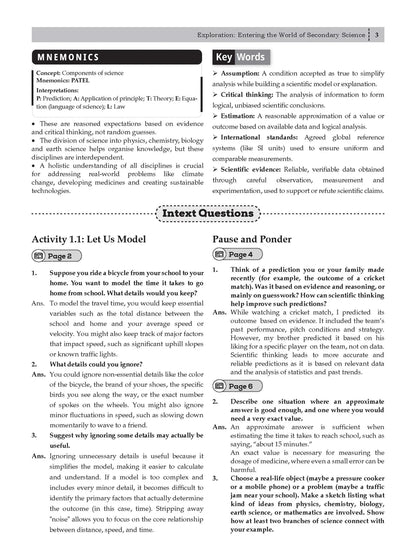 Oswaal CBSE NCERT Textbook Solutions Science (Exploration) Class 9 (Latest NCERT)