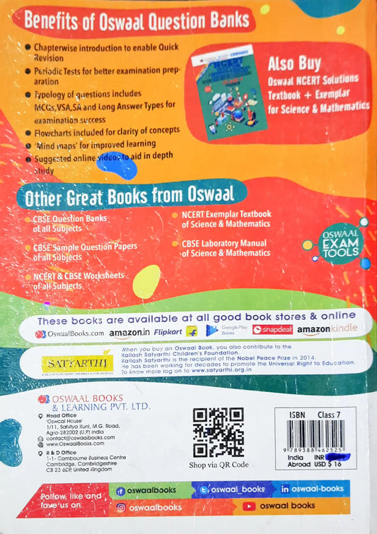 Oswaal Books NCERT & CBSE Question Bank Class 7 Science (P)