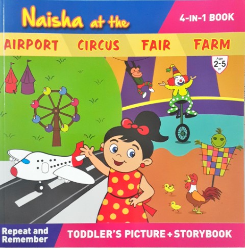 Naisha At The Airport Circus Fair Farm 4 in 1 Book