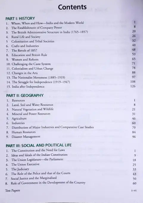 Getting Ahead In Social Science Class 8 History Geography Social And Political Life (P)