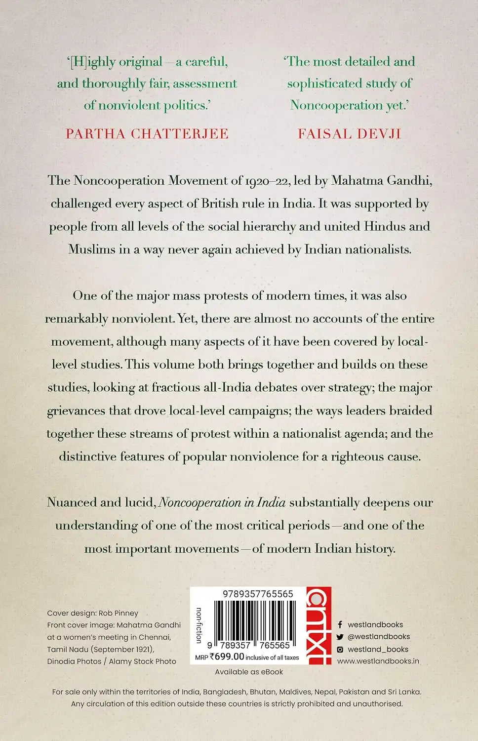 Non Cooperation In India : Nonviolent Strategy And Protest, 1920–22