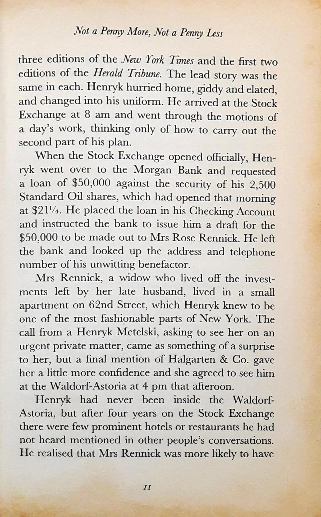 Not a Penny More, Not a Penny Less (P)